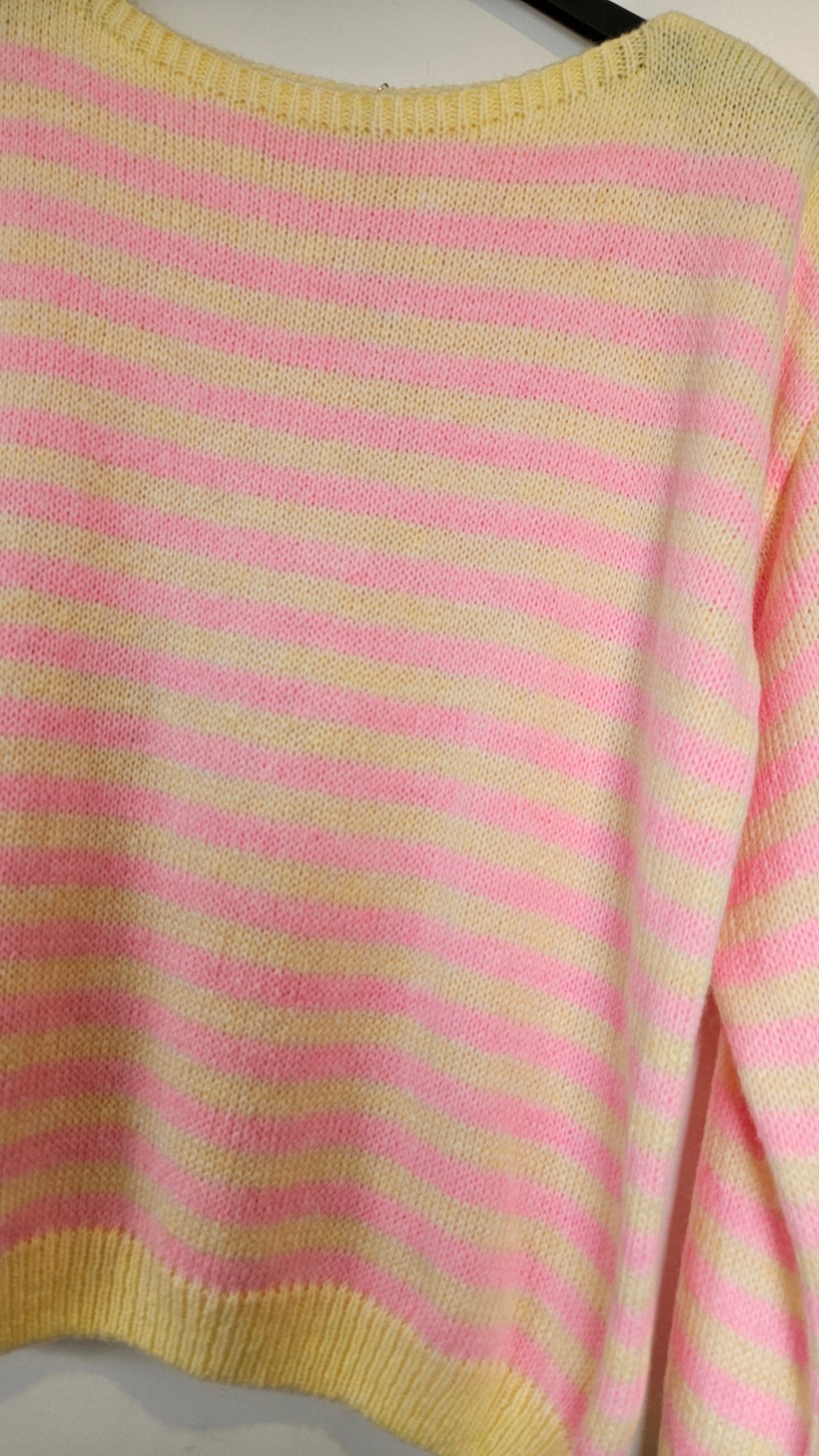 Pull rayé Jaune/rose