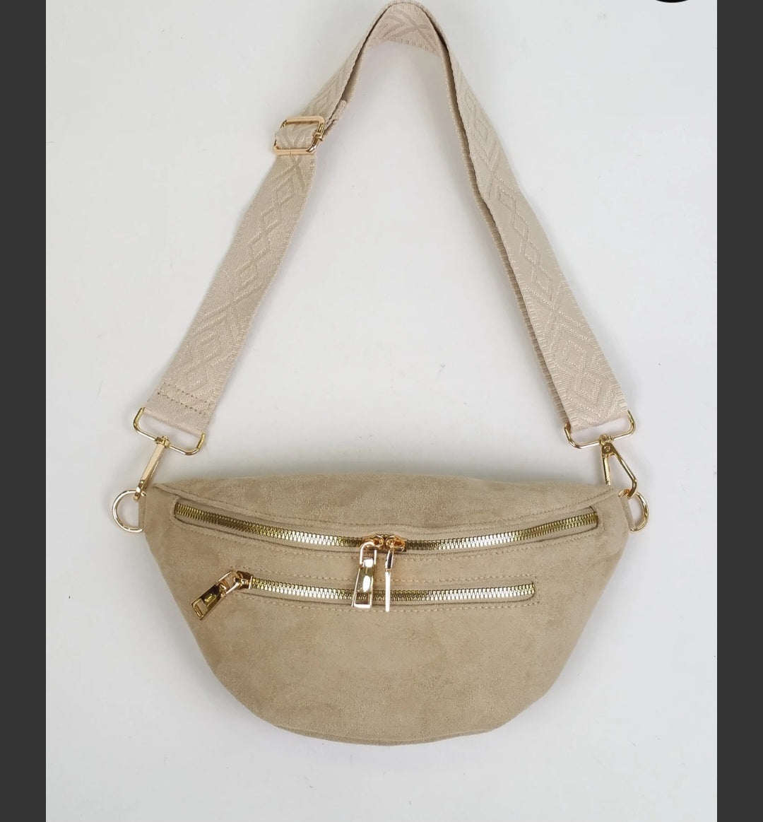 Sac banane Beige Daim