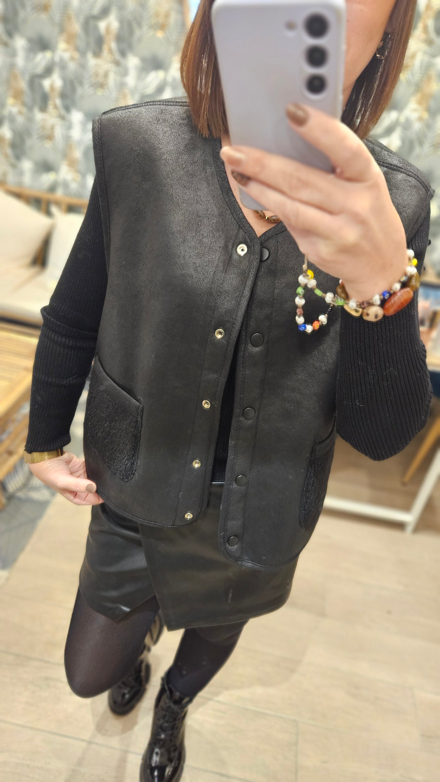 Gilet SM réversible Noir