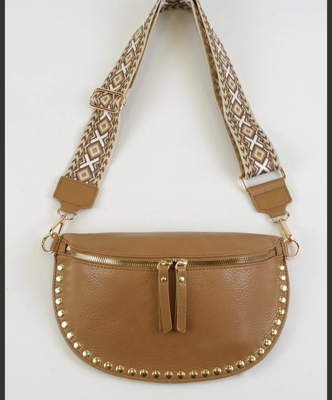 Sac banane clouté Camel
