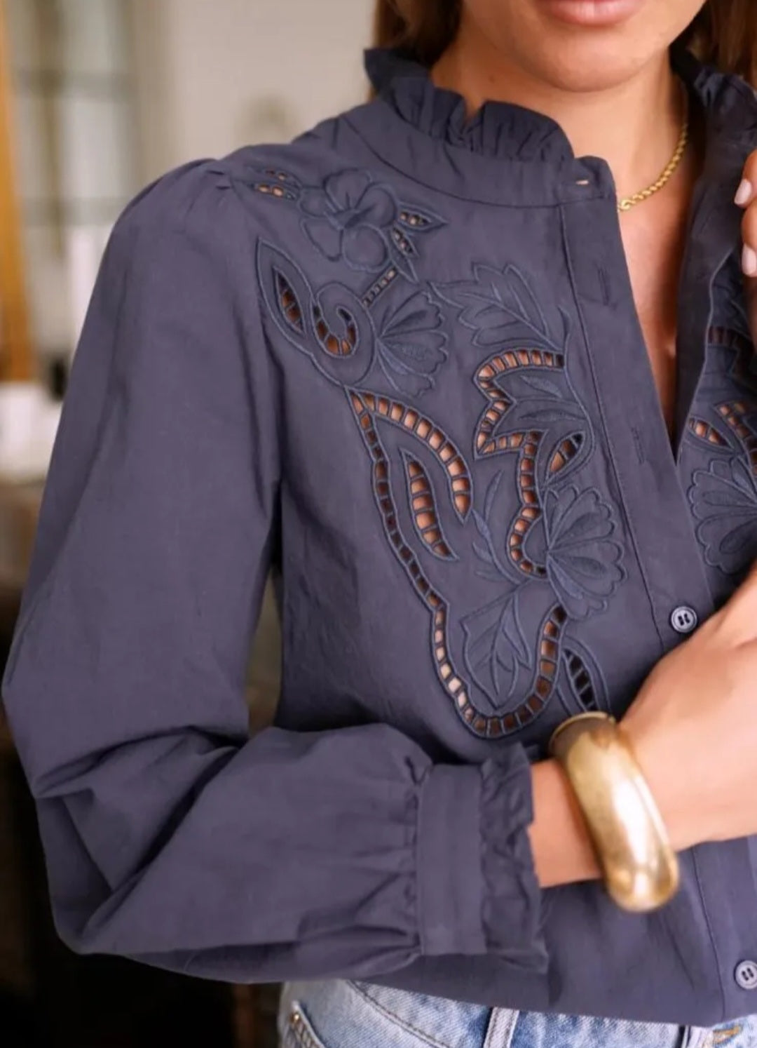 Blouse Bleue Marine