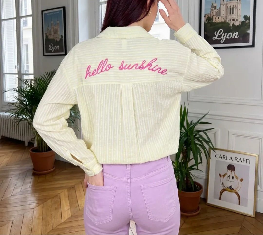 Chemise Jaune "Hello Sunshine"