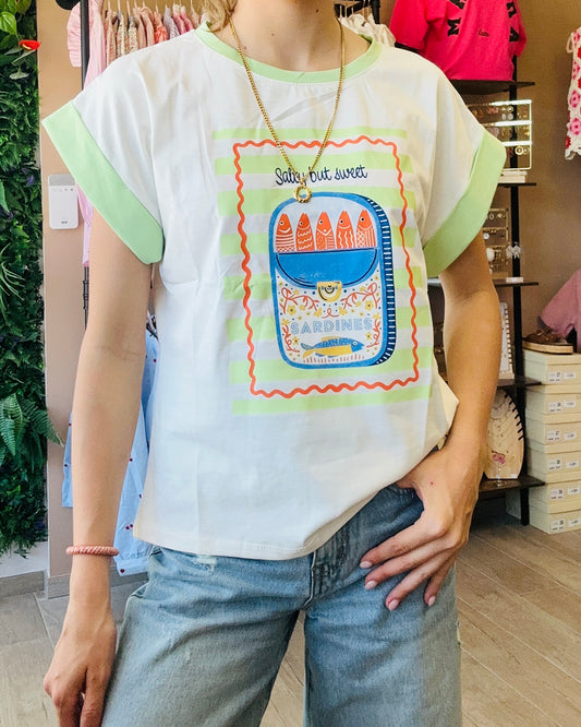 Tee shirt Sardines Vert