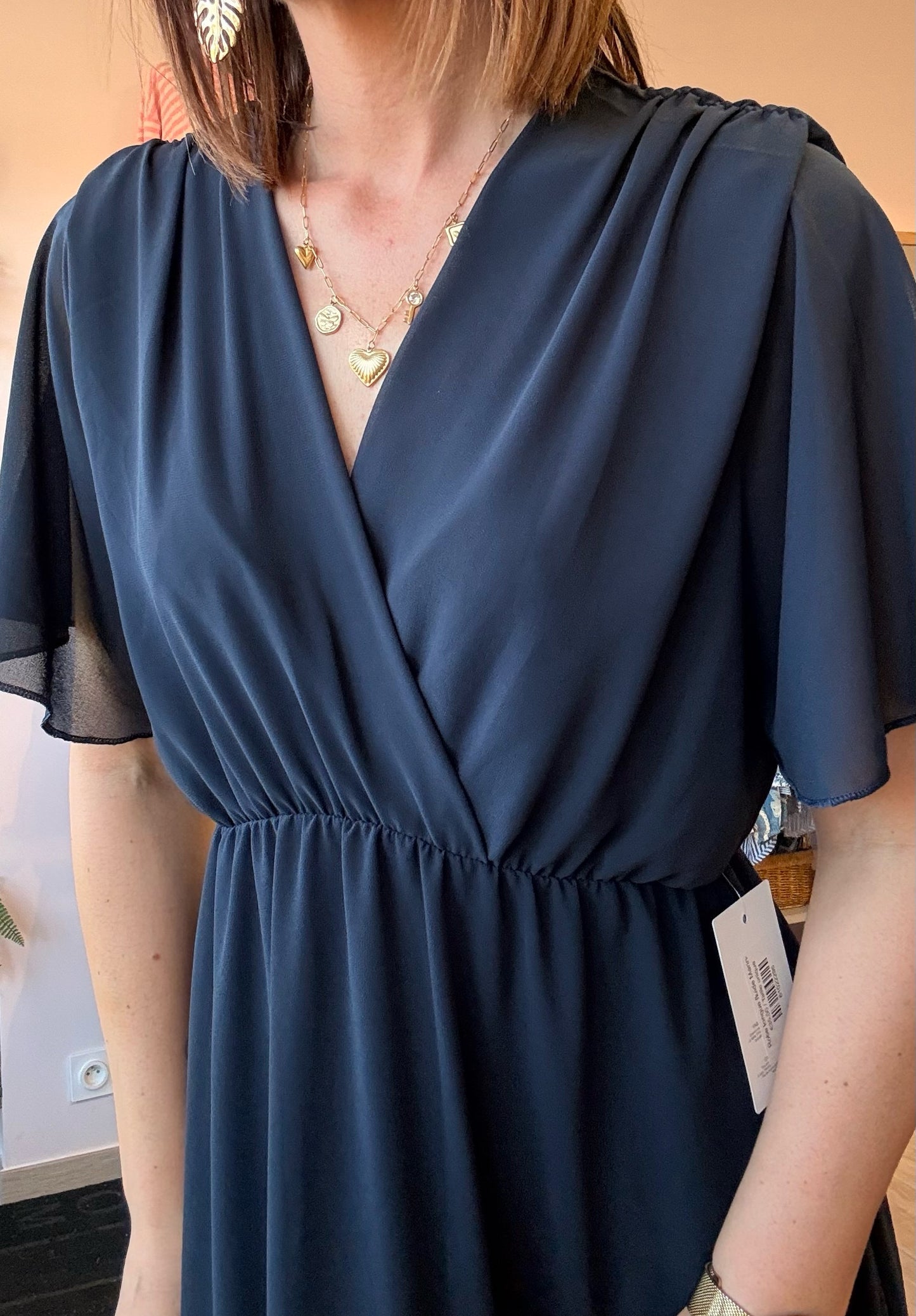 Robe longue fluide Marine