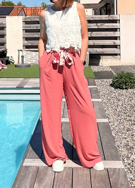 Pantalon Fluide Terracotta