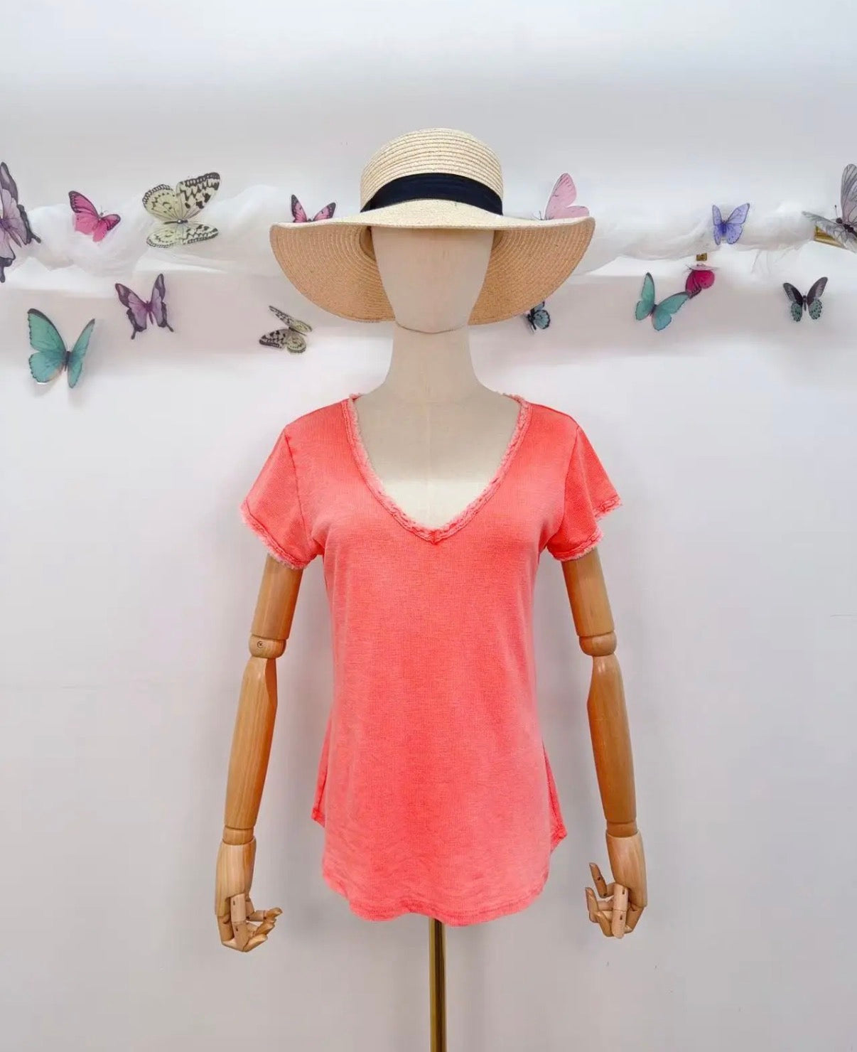 Tee Shirt V Corail