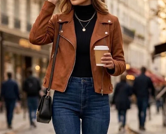 Perfecto Suédine Camel
