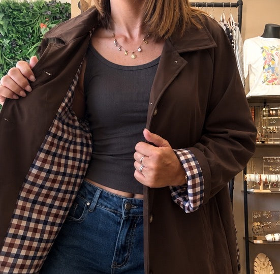 Trench long Marron/Vichy