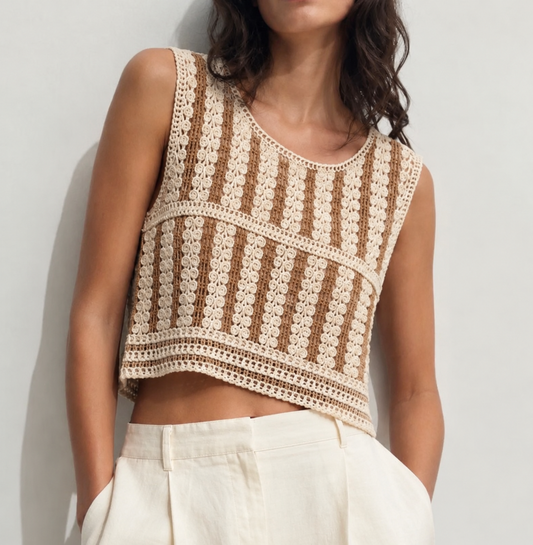 Top crochet Camel