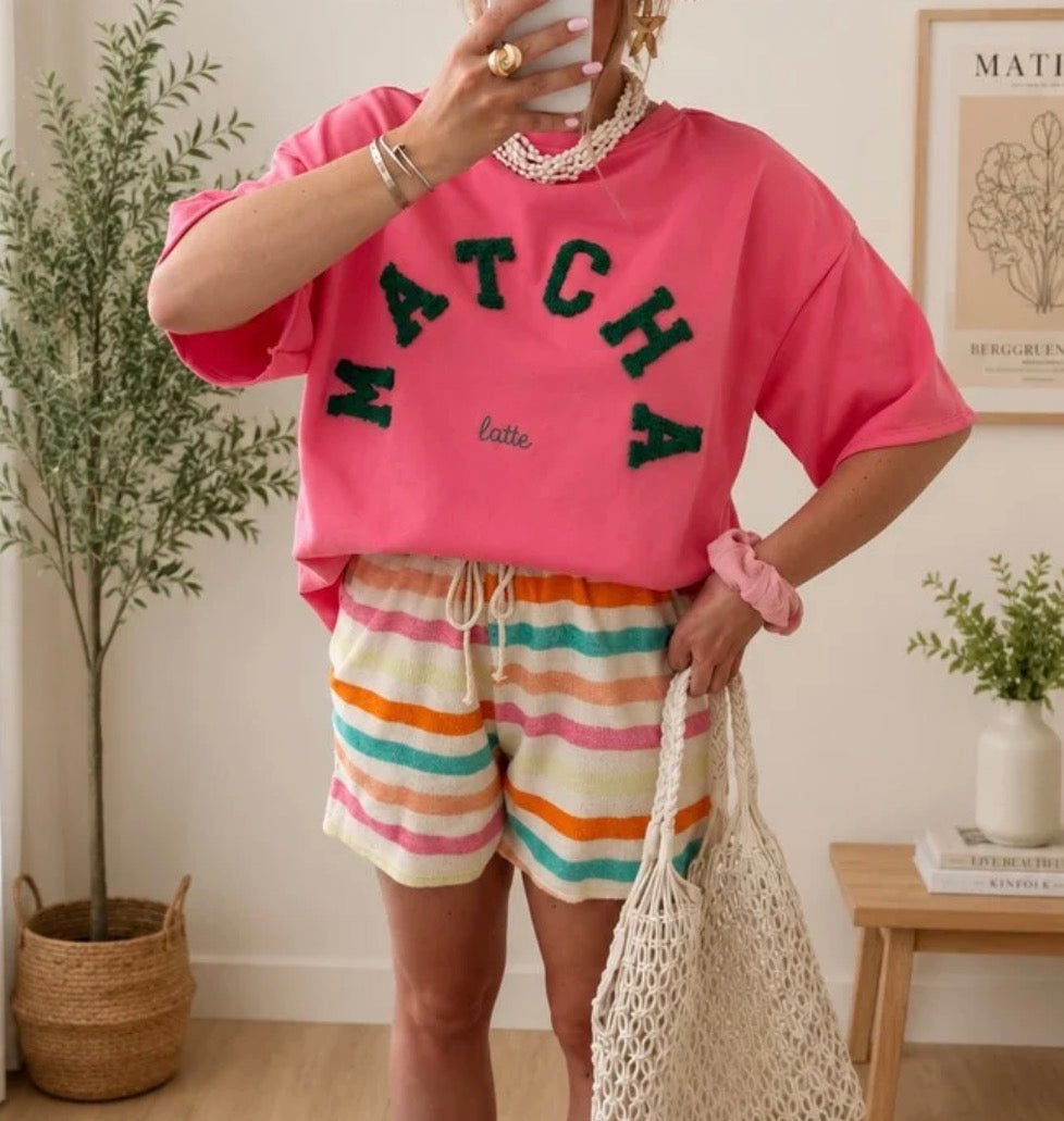 Tee Shirt Rose Matcha