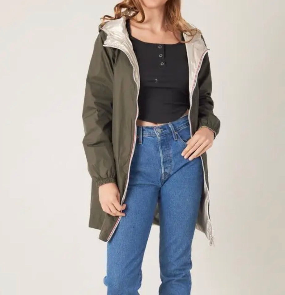 Parka réversible Kaki/Doré