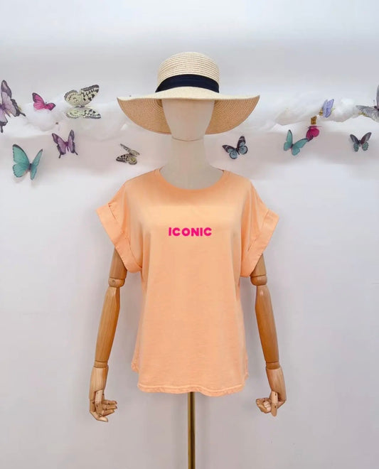 Tee Shirt Abricot ICONIC