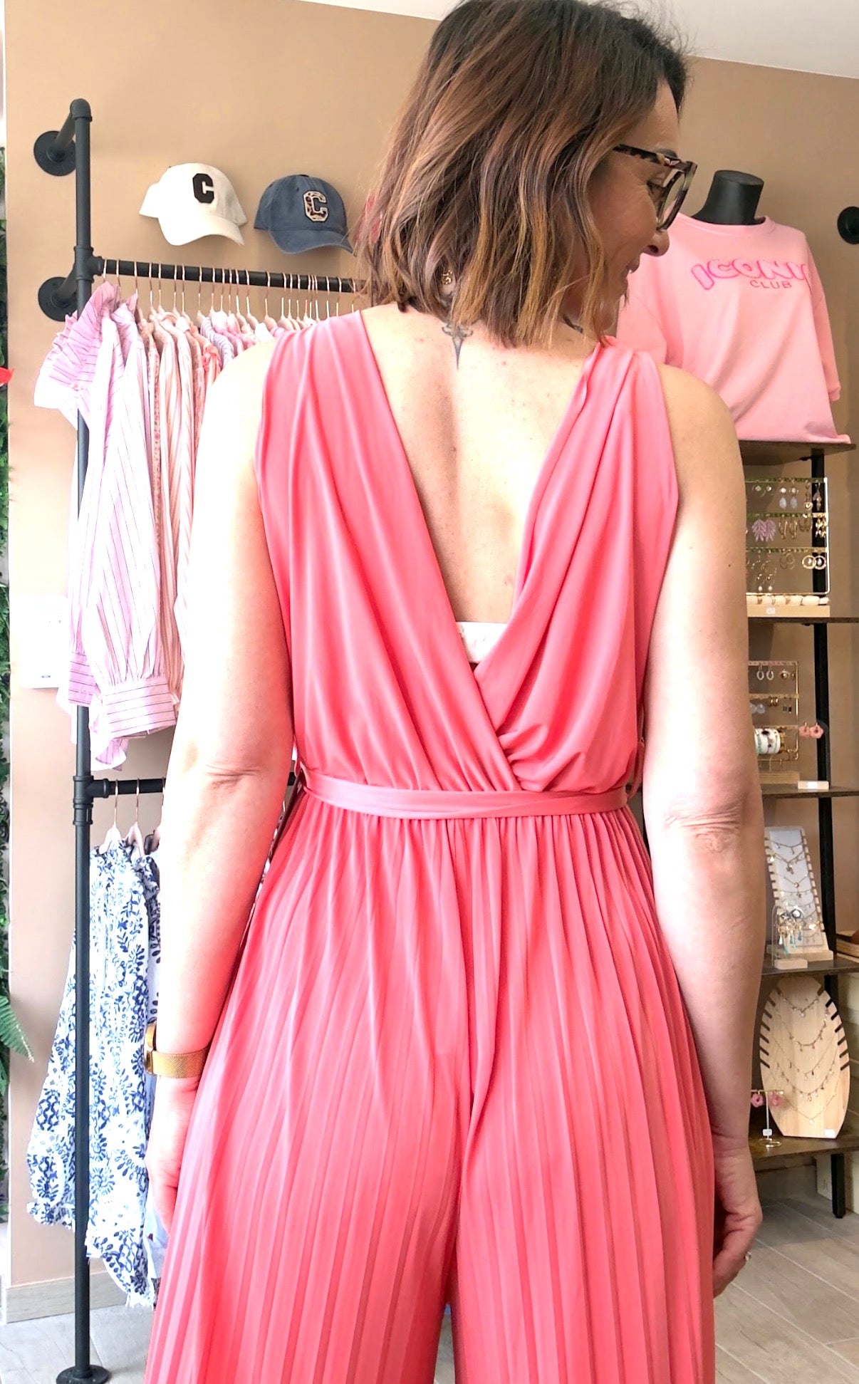 Combi-pantalon plissé Corail