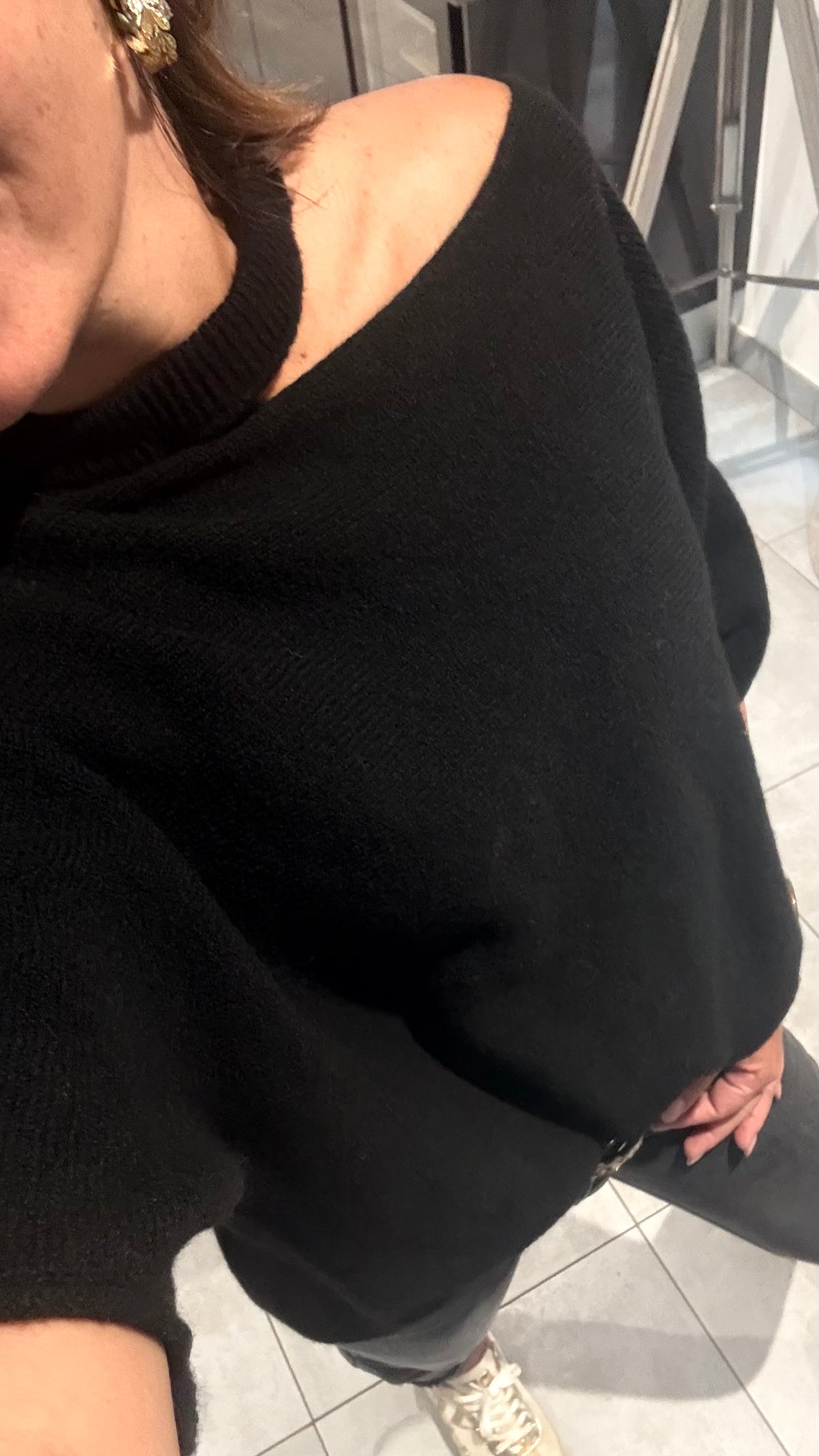 Pull épaule Noir