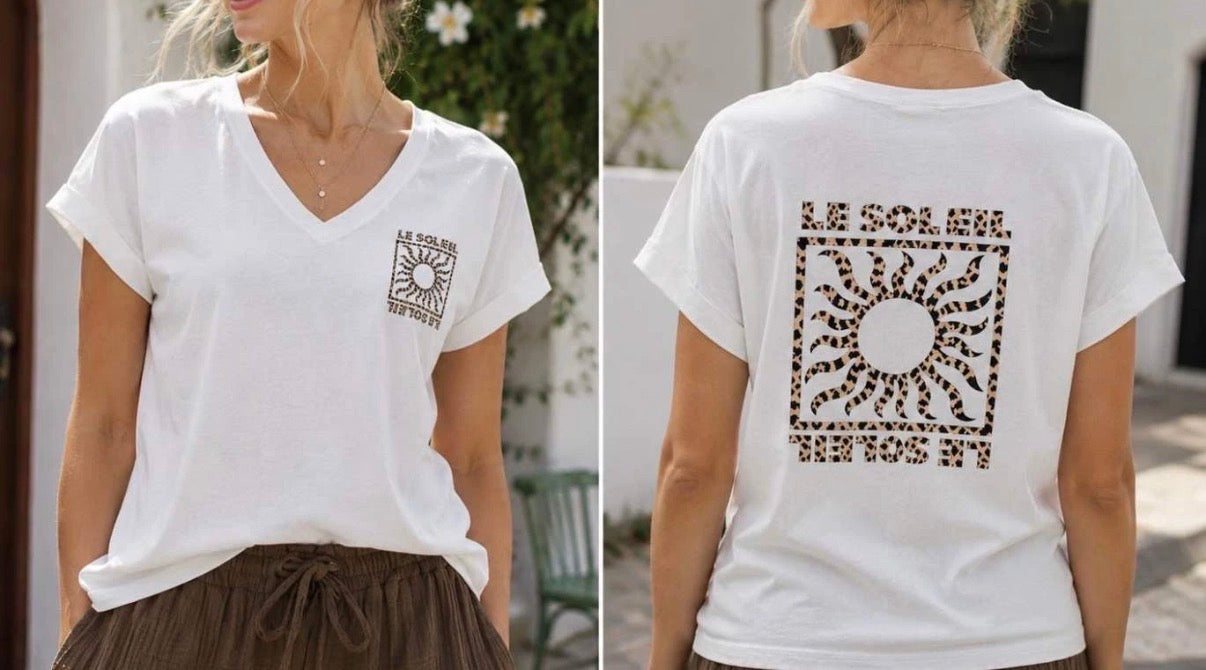 Tee shirt Soleil Léopard