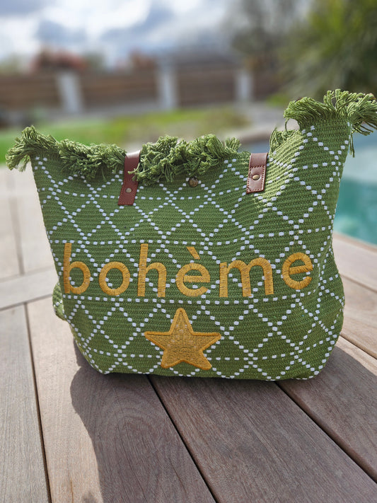 Sac plage vert