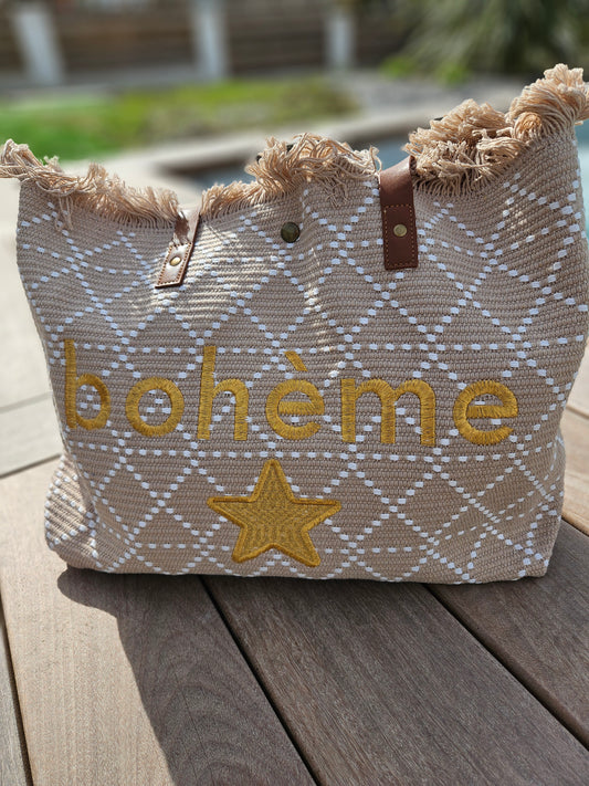 Sac plage beige