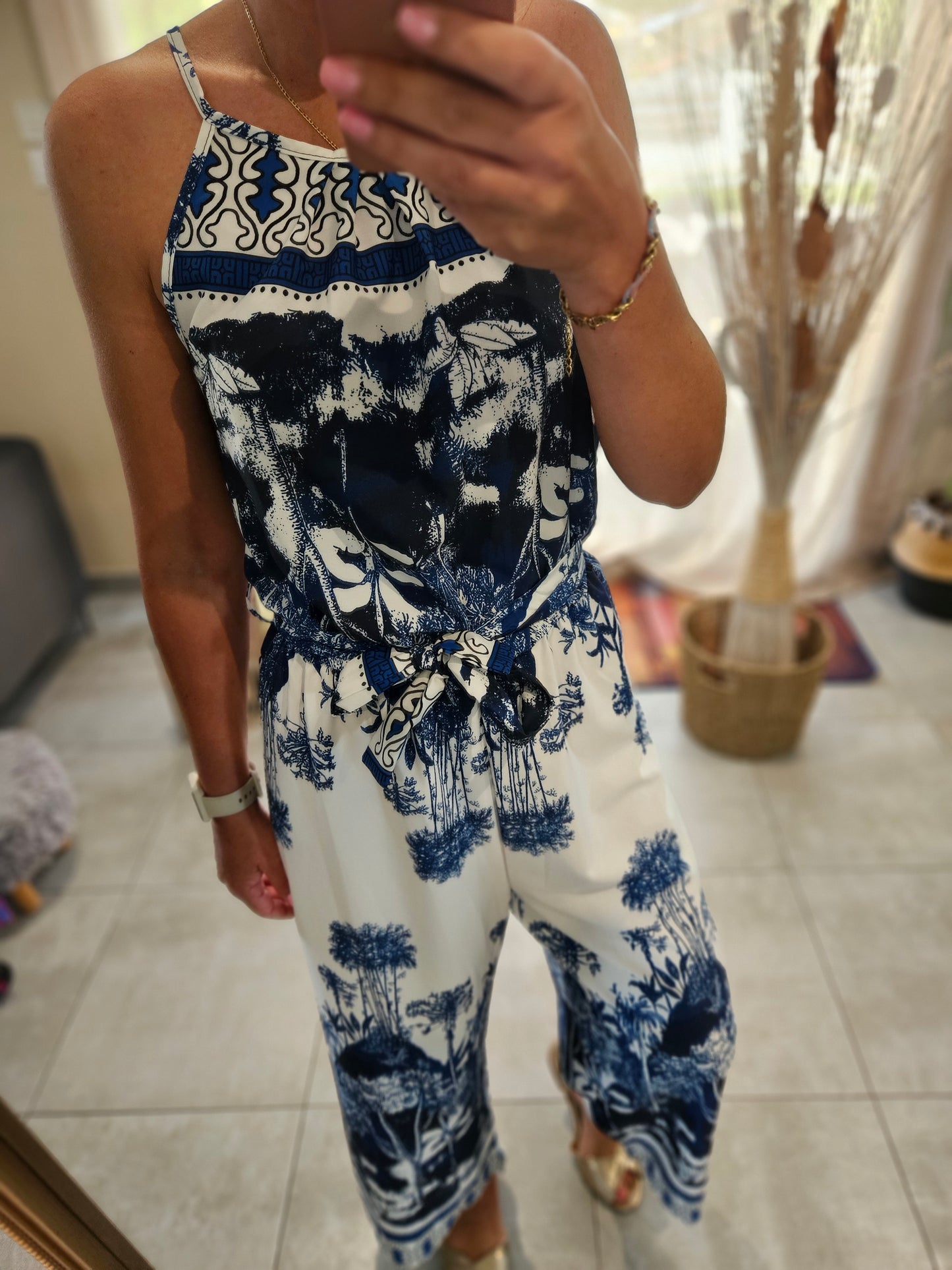 Combi-pantalon bleue