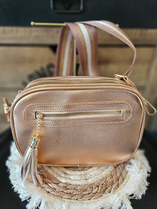 Sac bandoulière rose gold