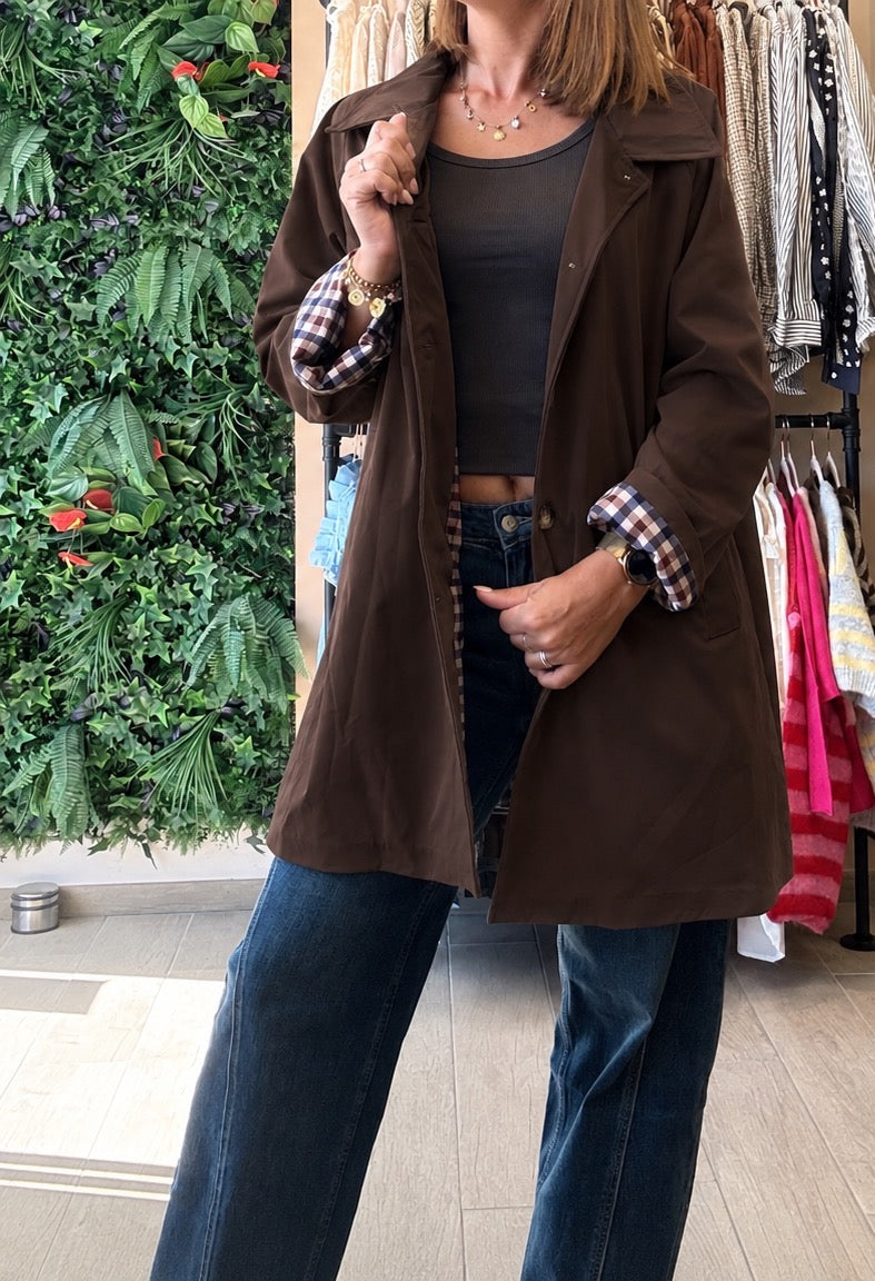 Trench long Marron/Vichy
