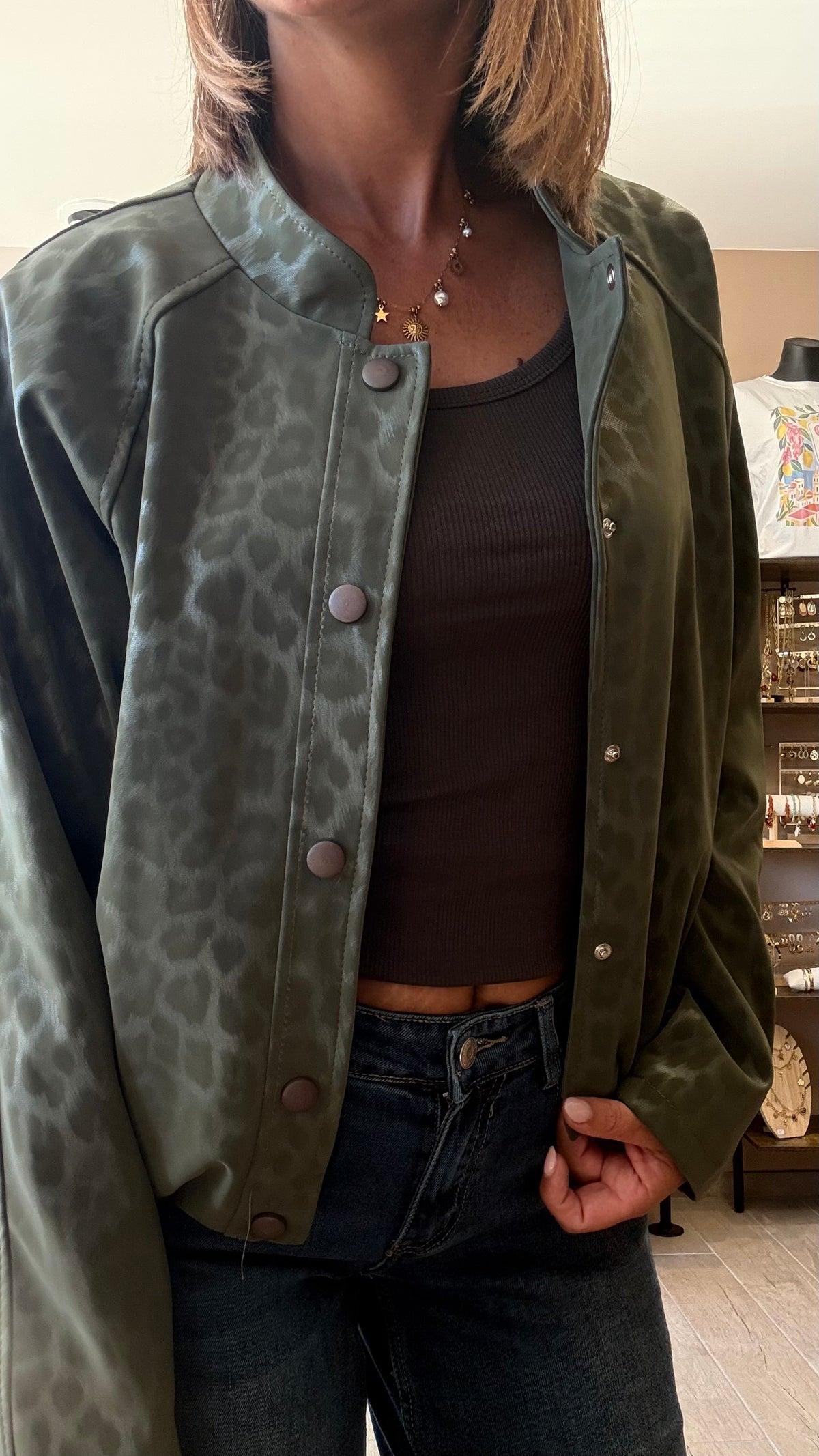 Bombers Léopard Kaki