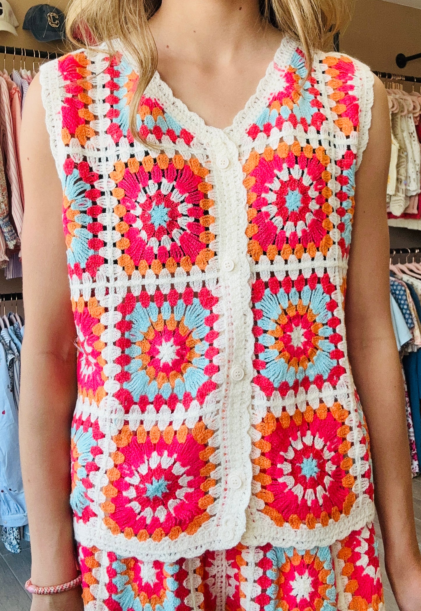 Ensemble crochet Orange
