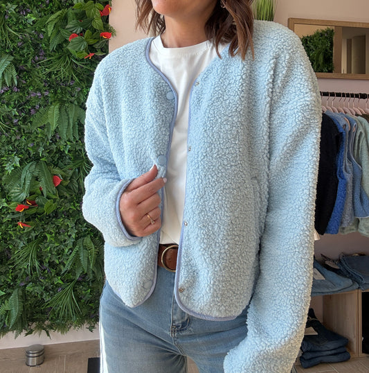 Veste Moumoute Bleue ciel