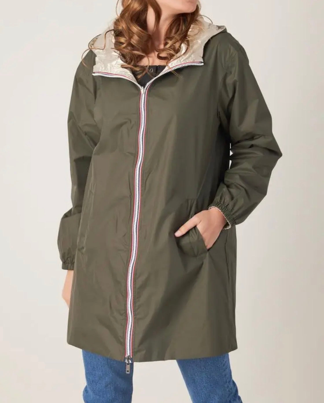 Parka réversible Kaki/Doré