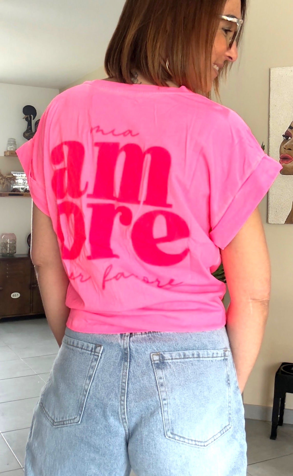 Tee Shirt Rose AMORE