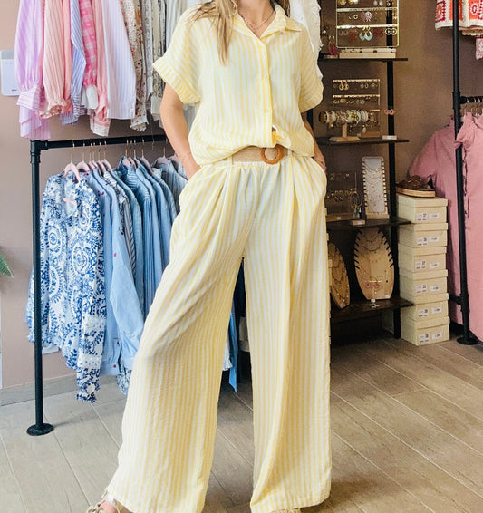 Ensemble rayé Jaune