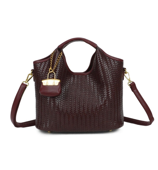 Sac Tressé Bordeaux