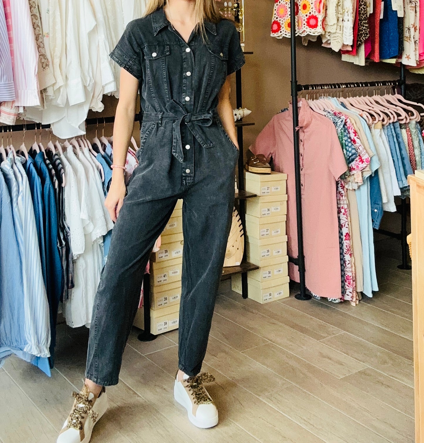 Combi-pantalon Noir