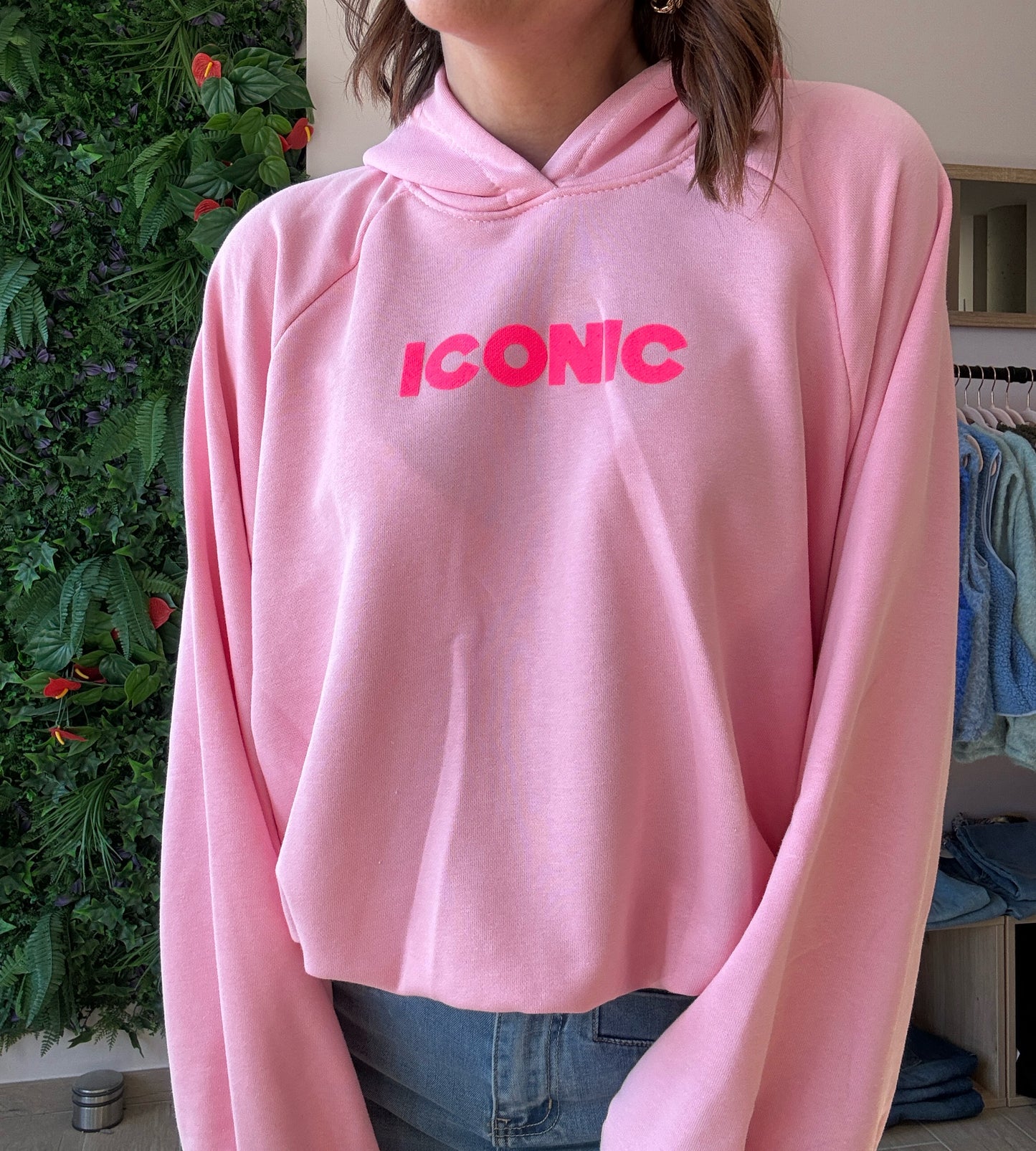 Sweat Capuche Rose ICONIC