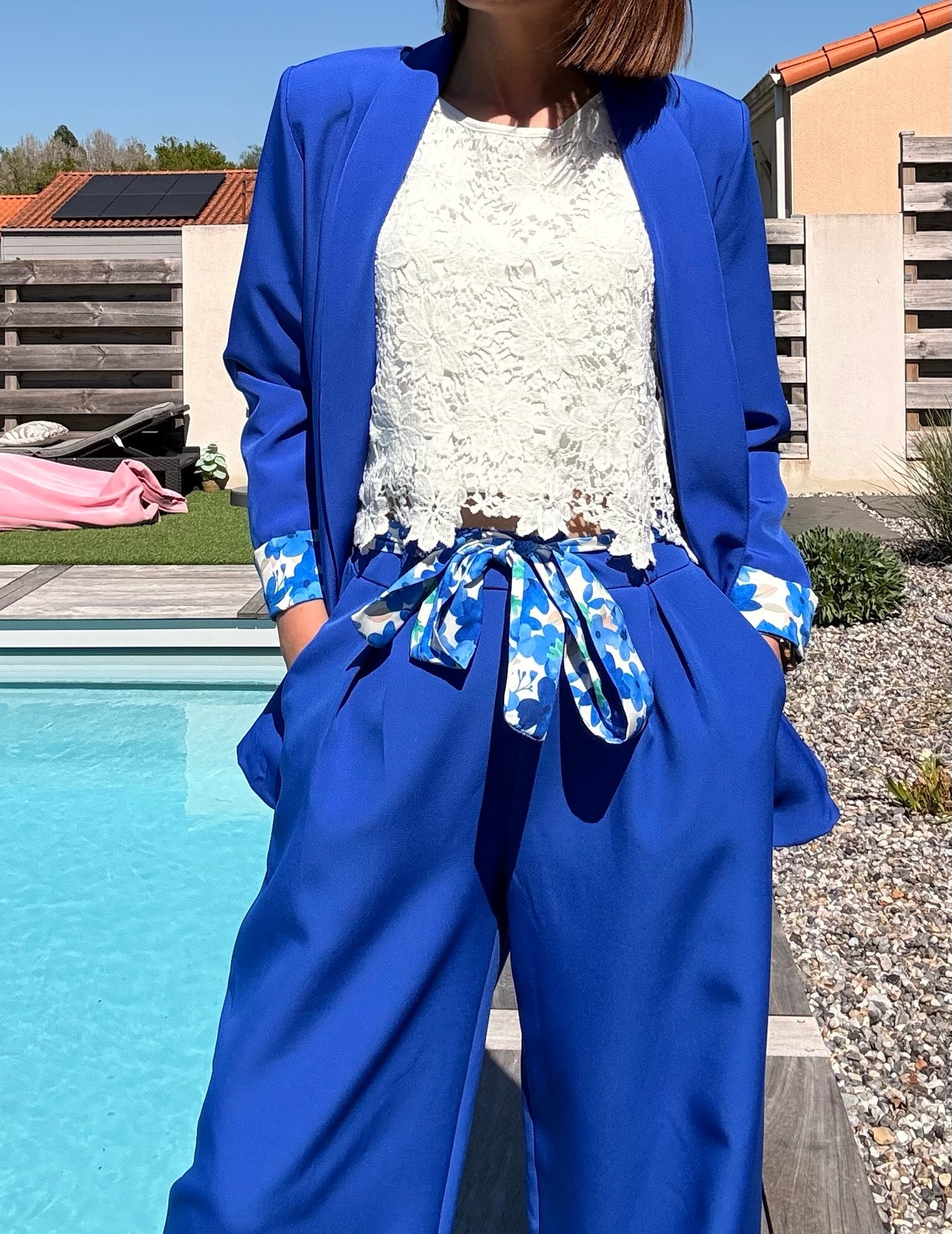 Pantalon Fluide/épais Bleu