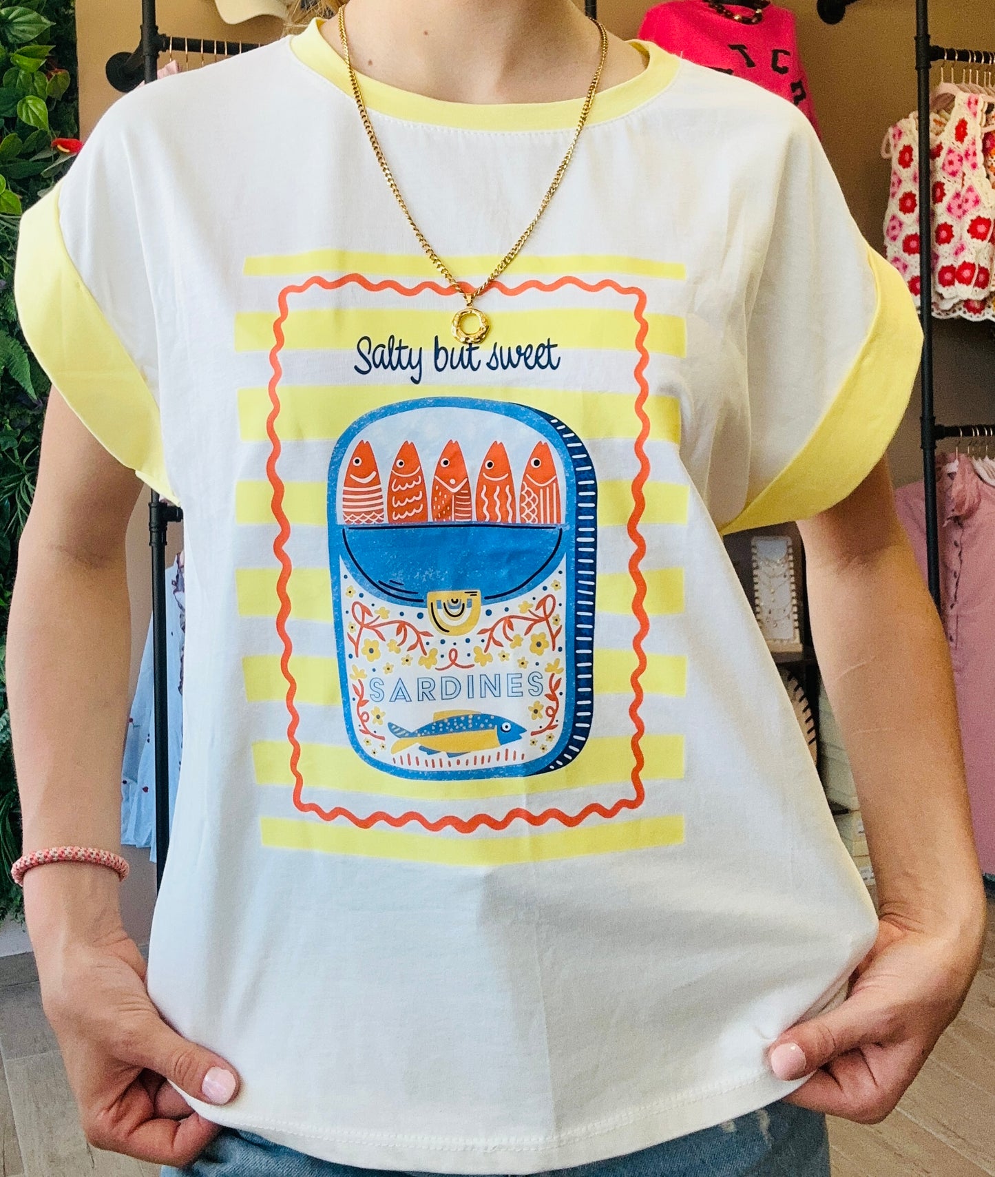 Tee shirt Sardines Jaune