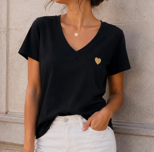 Tee shirt Noir Coeur