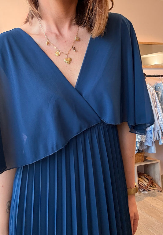 Robe Volante/Plissée Marine