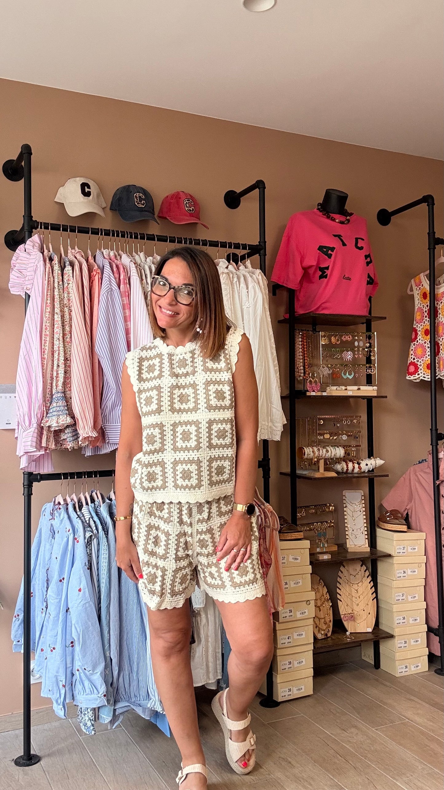 Ensemble crochet Beige