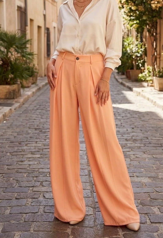 Pantalon ample Saumon