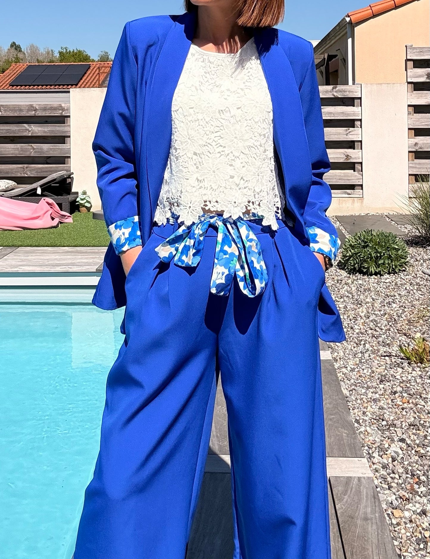 Pantalon Fluide/épais Bleu