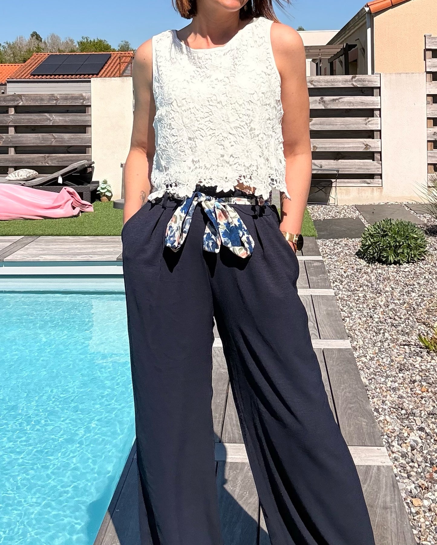 Pantalon Fluide Marine