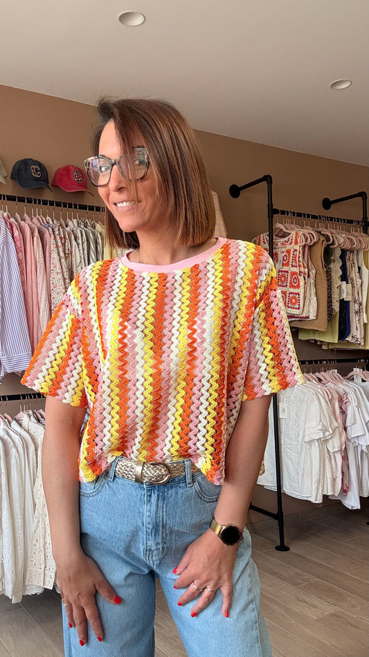 Top crochet Rose