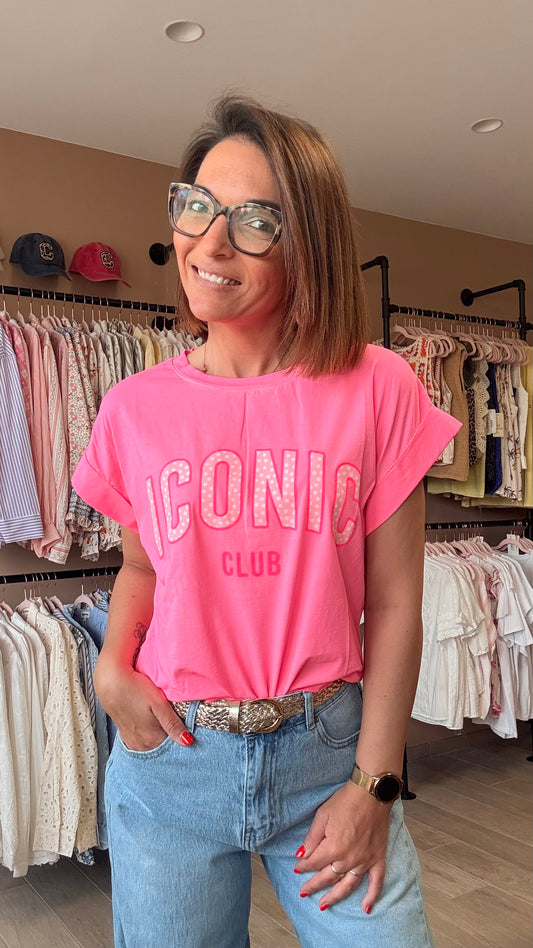 Tee Shirt Rose ICONIC pois
