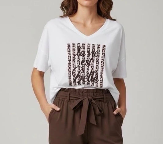 Tee Shirt Marron La vie est belle