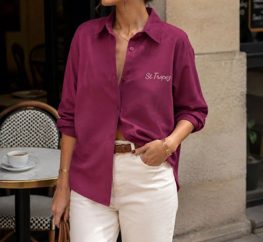 Chemise St Tropez Bordeaux