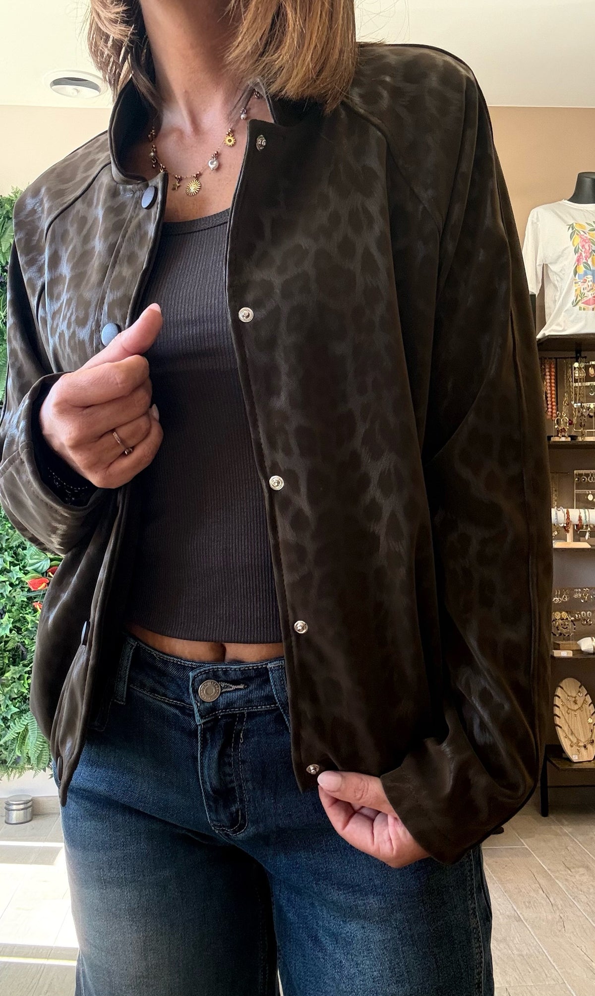 Bombers Léopard Marron