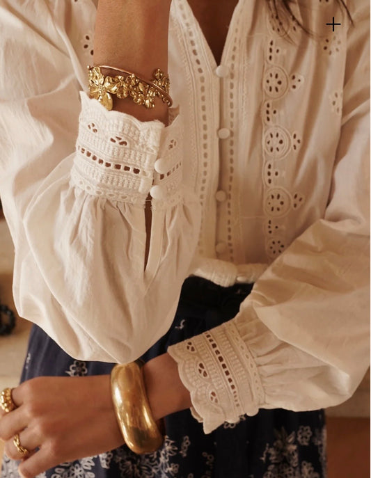 Blouse Blanche Broderie