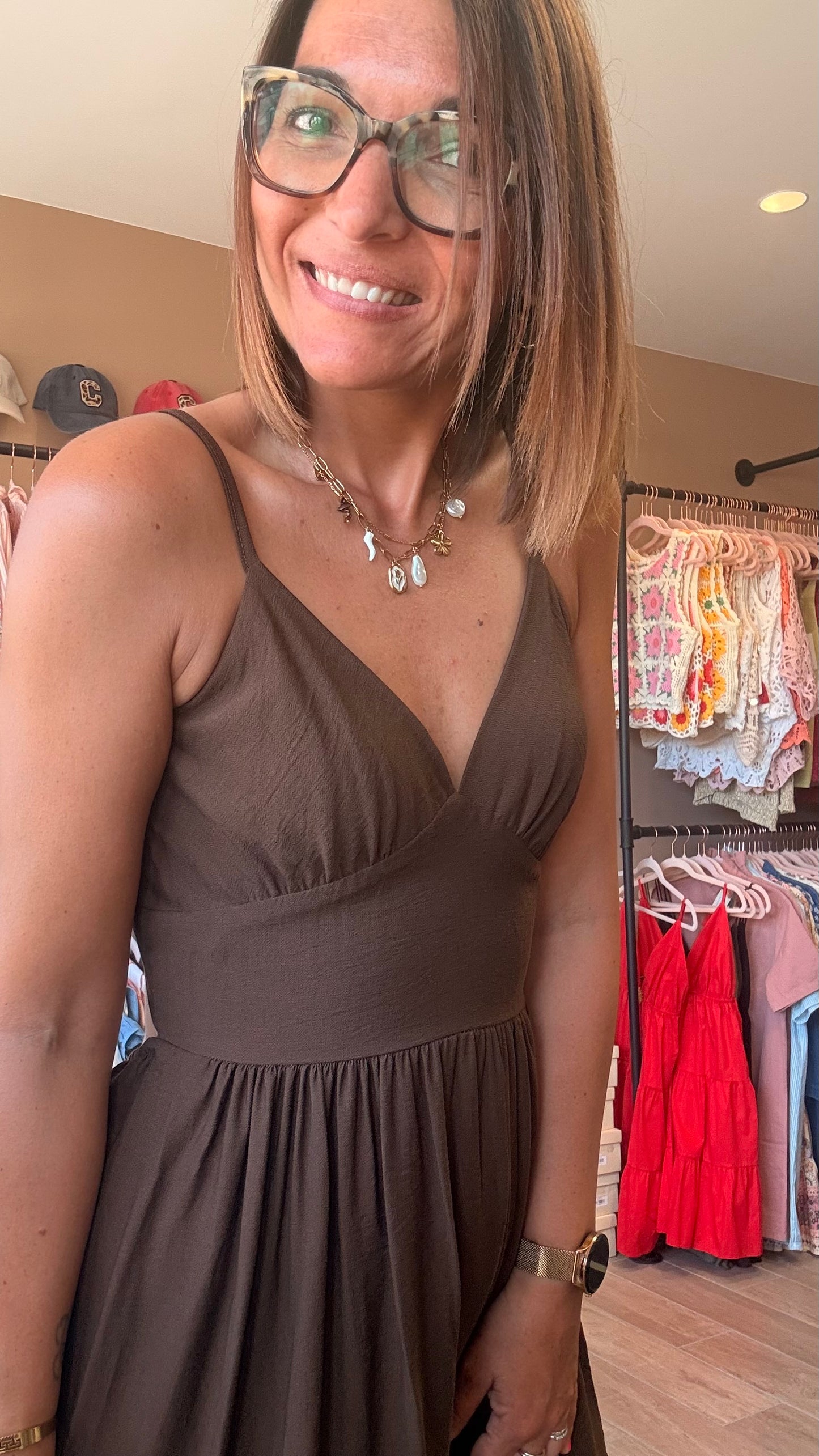 Robe longue Marron