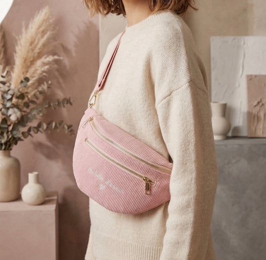 Sac banane velours Rose