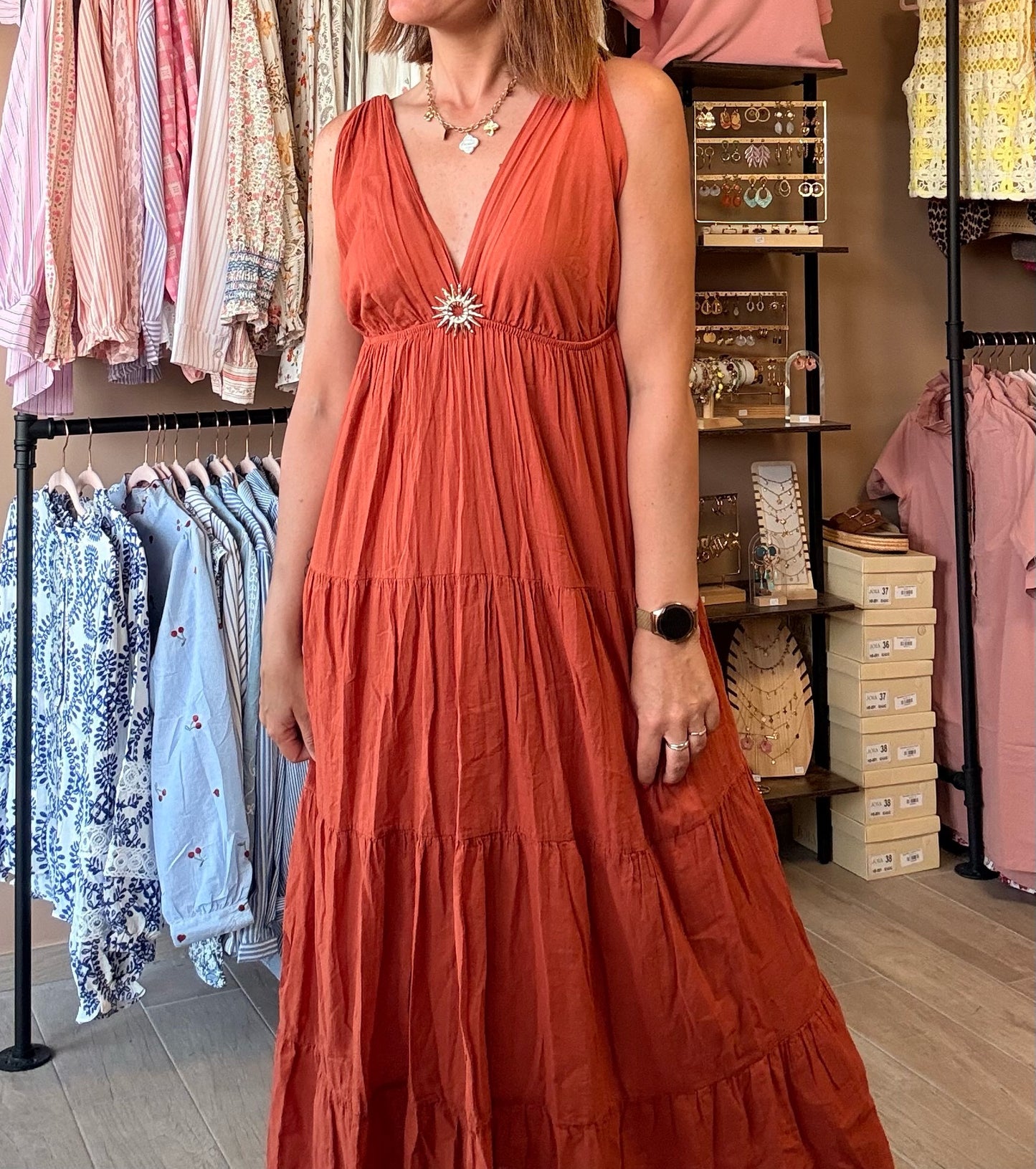 Robe Bijoux Terracotta